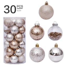 image-6cm/30Pcs transparent christmas ball set