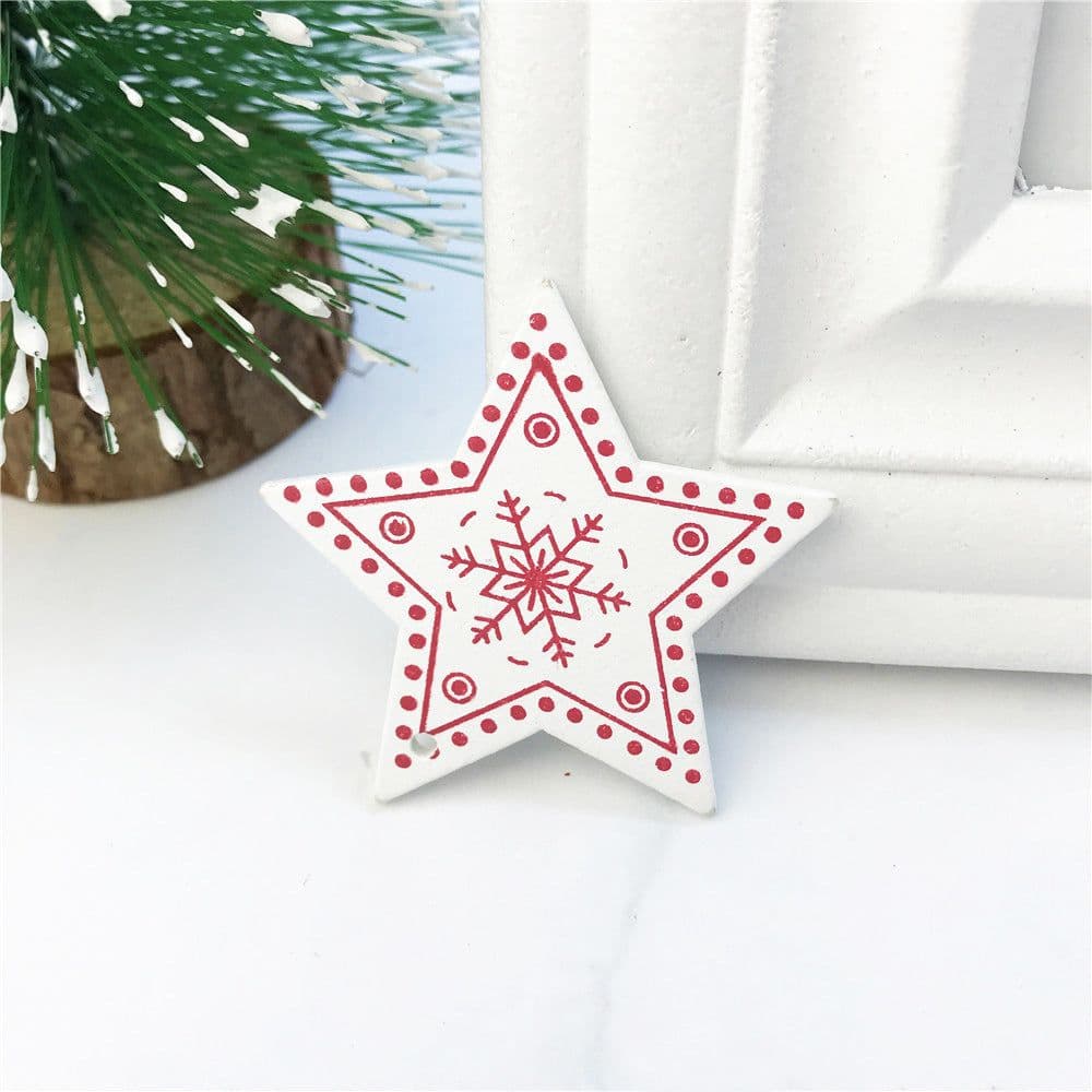 image-DIY Ornaments Wooden Christmas Gift Pendants