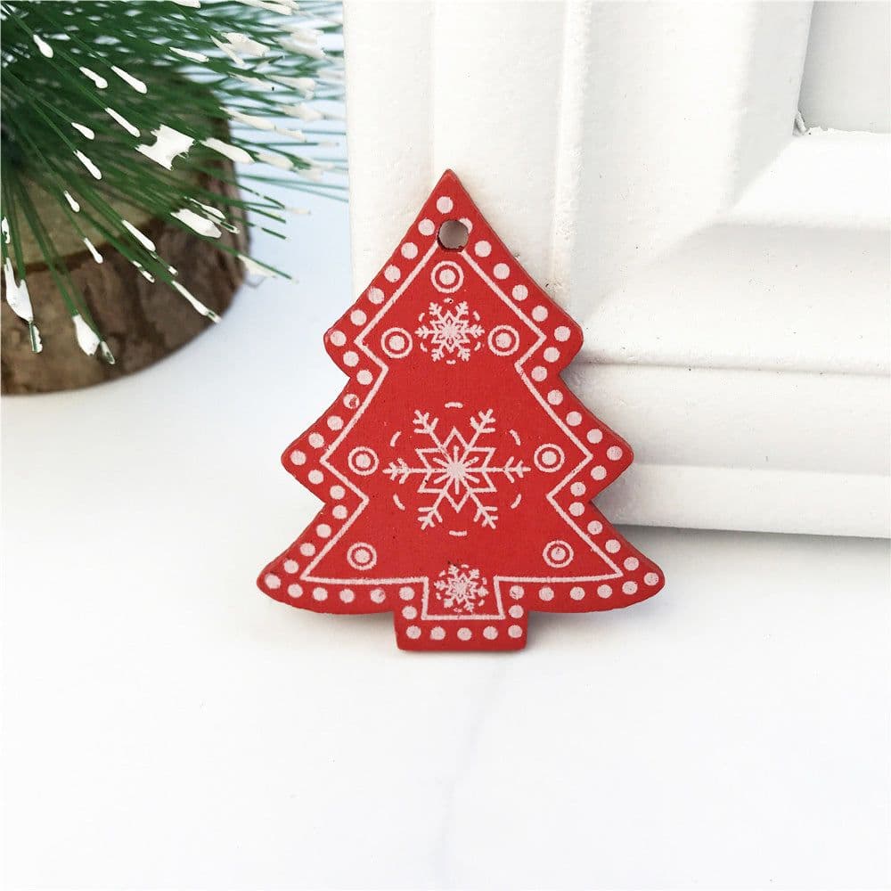 image-DIY Ornaments Wooden Christmas Gift Pendants