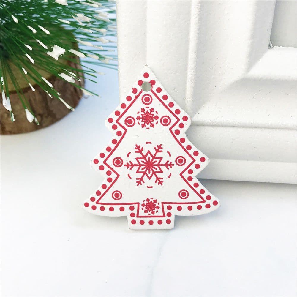 image-DIY Ornaments Wooden Christmas Gift Pendants