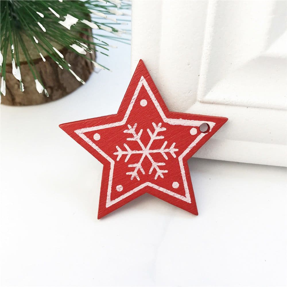 image-DIY Ornaments Wooden Christmas Gift Pendants