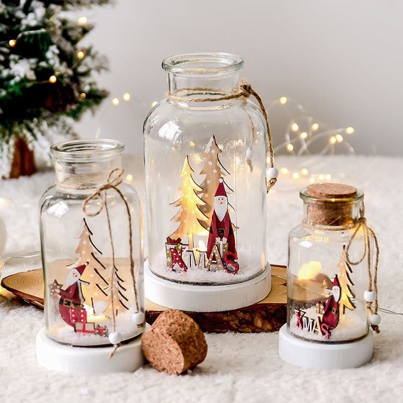 image-Christmas Day atmosphere snow bottle wish bottle