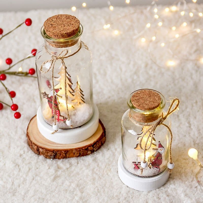 image-Christmas Day atmosphere snow bottle wish bottle