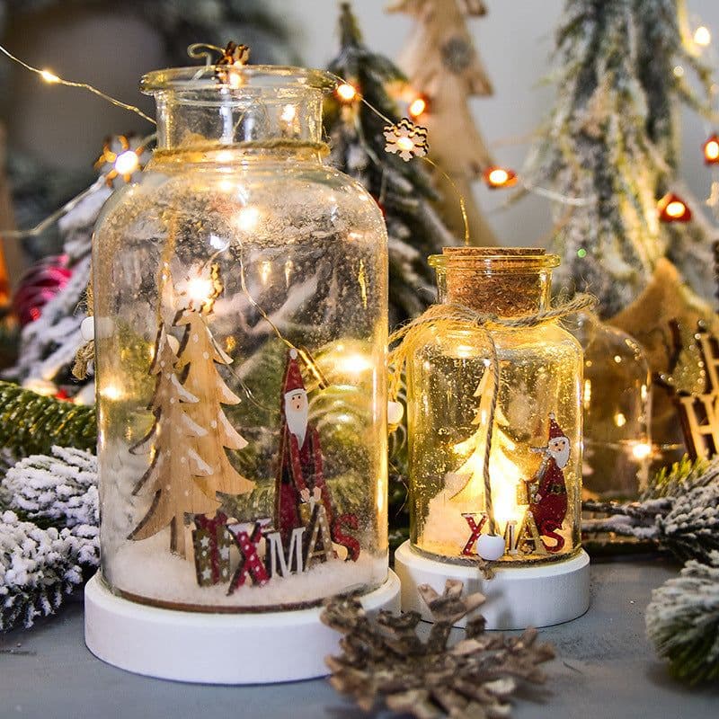 image-Christmas Day atmosphere snow bottle wish bottle