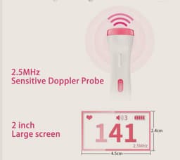 image-Fetal Heart Rate Monitor Home Pregnancy Baby Fetal Sound Heart Rate Detector