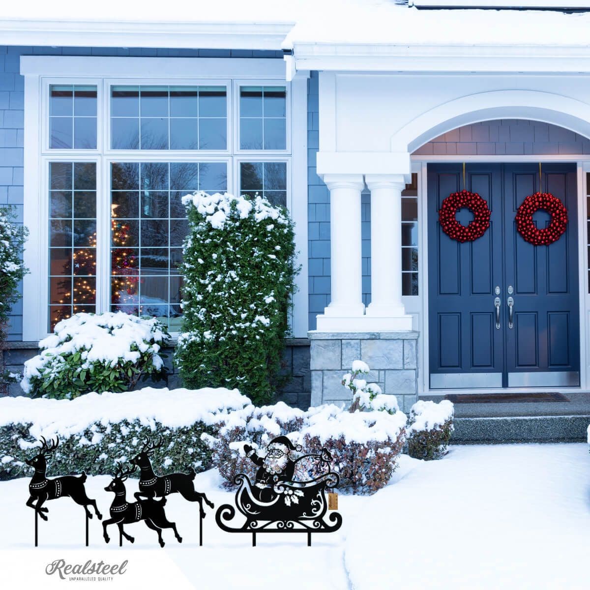 image-Outdoor Decoration Metal Silhouette Art In Outdoor Garden Decoration
