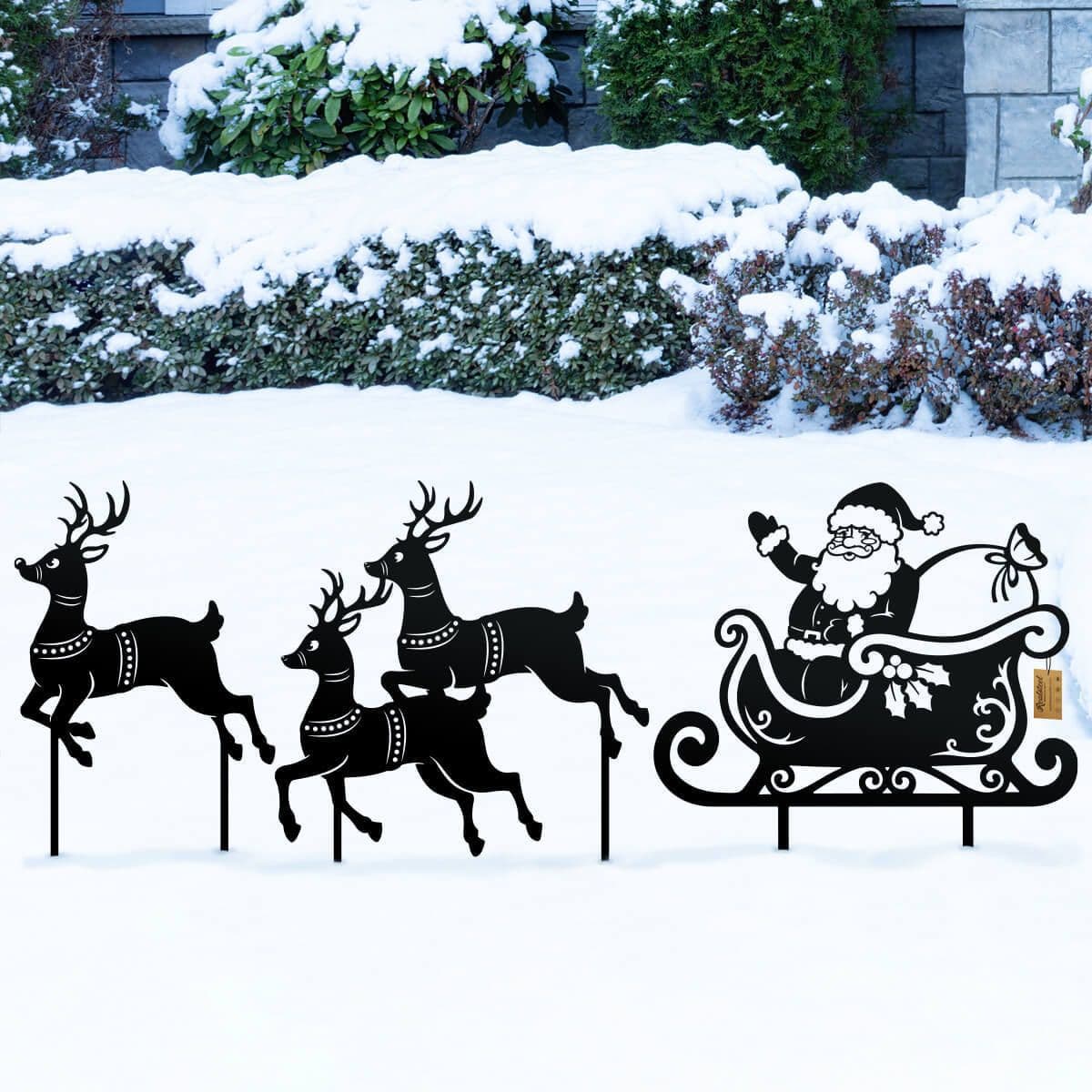 image-Outdoor Decoration Metal Silhouette Art In Outdoor Garden Decoration