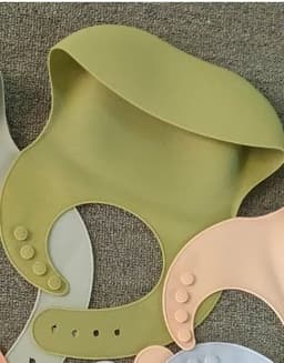 image-Soft Waterproof Silicone Baby Bib with Food Catcher, Baby Silicone Bib