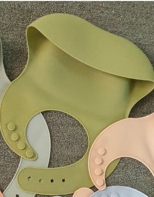 image-Soft Waterproof Silicone Baby Bib with Food Catcher, Baby Silicone Bib