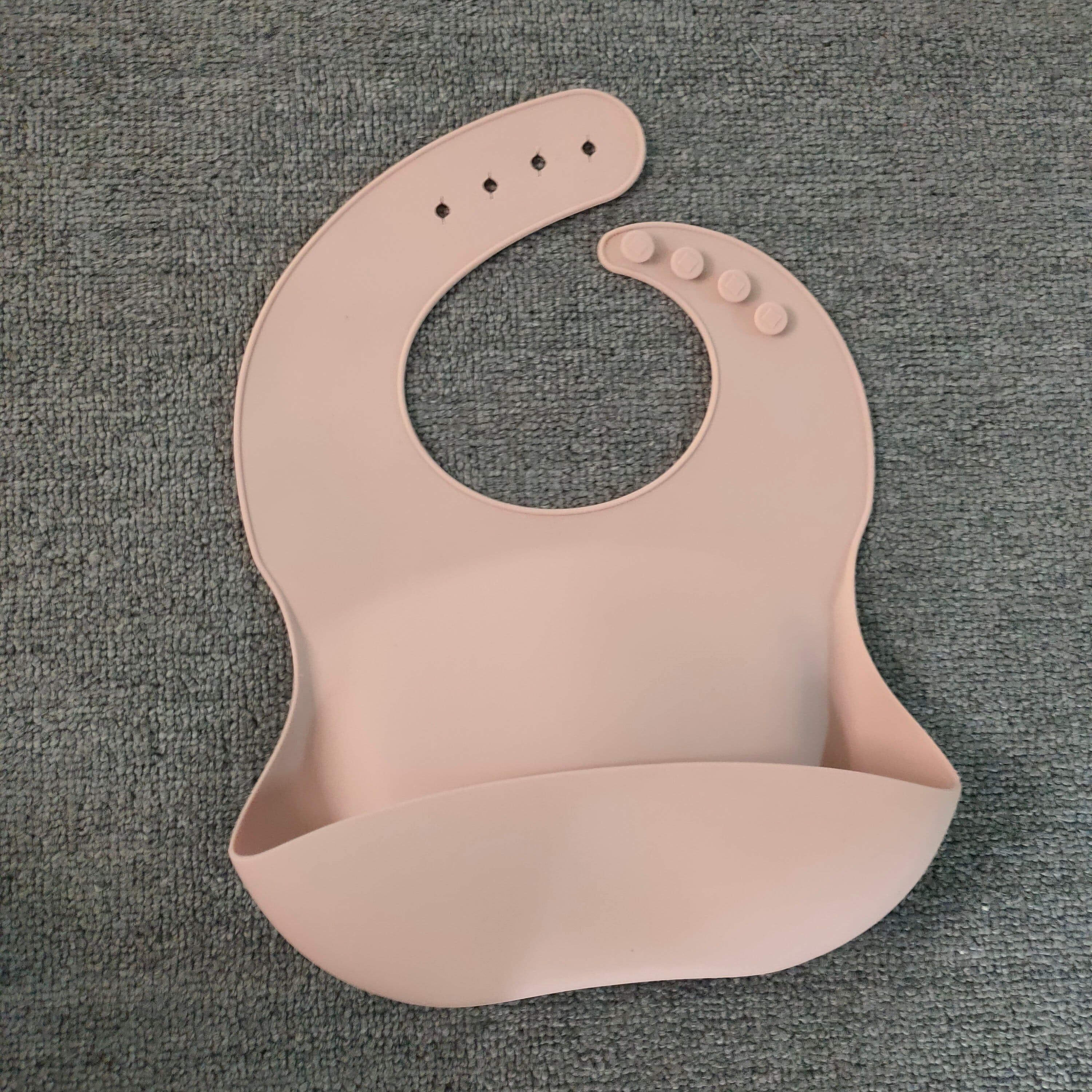 image-Soft Waterproof Silicone Baby Bib with Food Catcher, Baby Silicone Bib