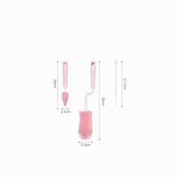 image-Baby Silicone Baby Bottle Brush Straw Scrubbing Baby Bottle Brush Cleaning