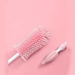 image-Baby Silicone Baby Bottle Brush Straw Scrubbing Baby Bottle Brush Cleaning