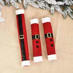 image-Christmas Decorations Pull Flannelette Refrigerator Handle Gloves