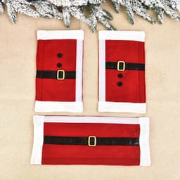 image-Christmas Decorations Pull Flannelette Refrigerator Handle Gloves