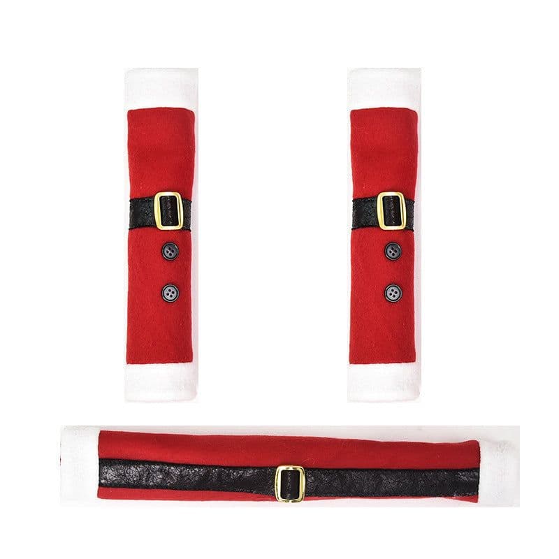 image-Christmas Decorations Pull Flannelette Refrigerator Handle Gloves