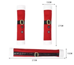 image-Christmas Decorations Pull Flannelette Refrigerator Handle Gloves