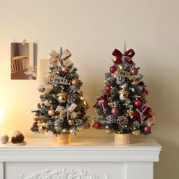 image-Desktop Christmas Tree Set 45CM Window Decoration Mini Ornaments