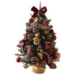 image-Desktop Christmas Tree Set 45CM Window Decoration Mini Ornaments