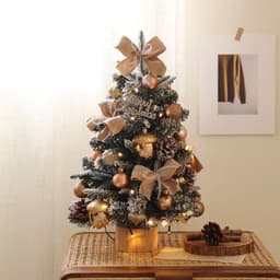 image-Desktop Christmas Tree Set 45CM Window Decoration Mini Ornaments