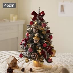image-Desktop Christmas Tree Set 45CM Window Decoration Mini Ornaments
