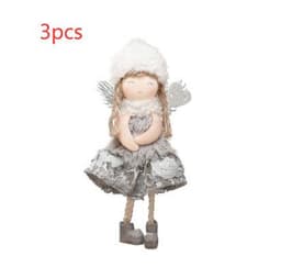 image-Christmas Lace Angel Doll Christmas Tree Small Pendant Lift Snowflake Girl Christmas Show Window Decorations Accessories