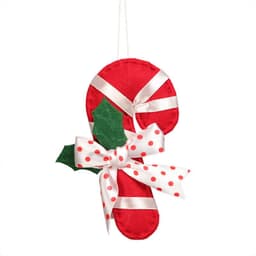 image-Christmas Decoration Products Crutch Shape Non-woven Felt Pendant