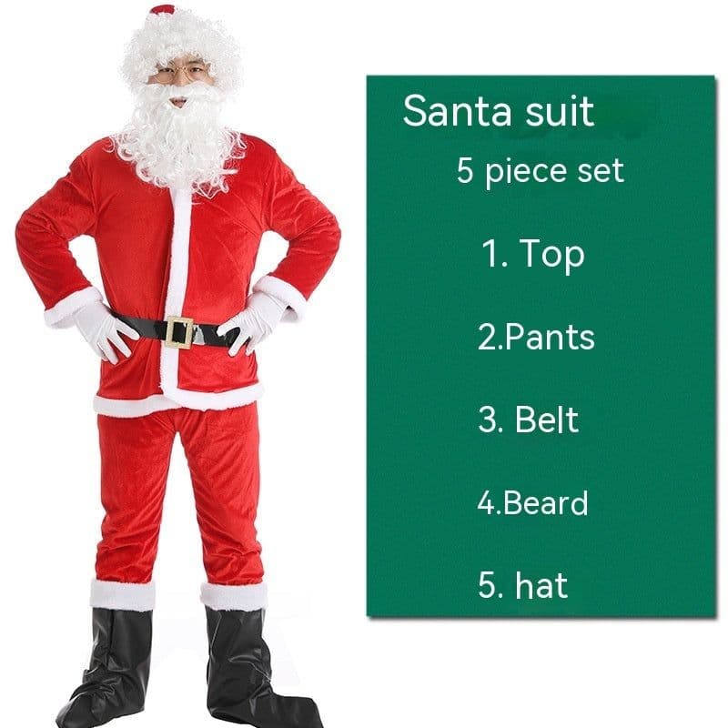 image-Christmas Costume Men's And Women's Clothing Full Set Performance Costume