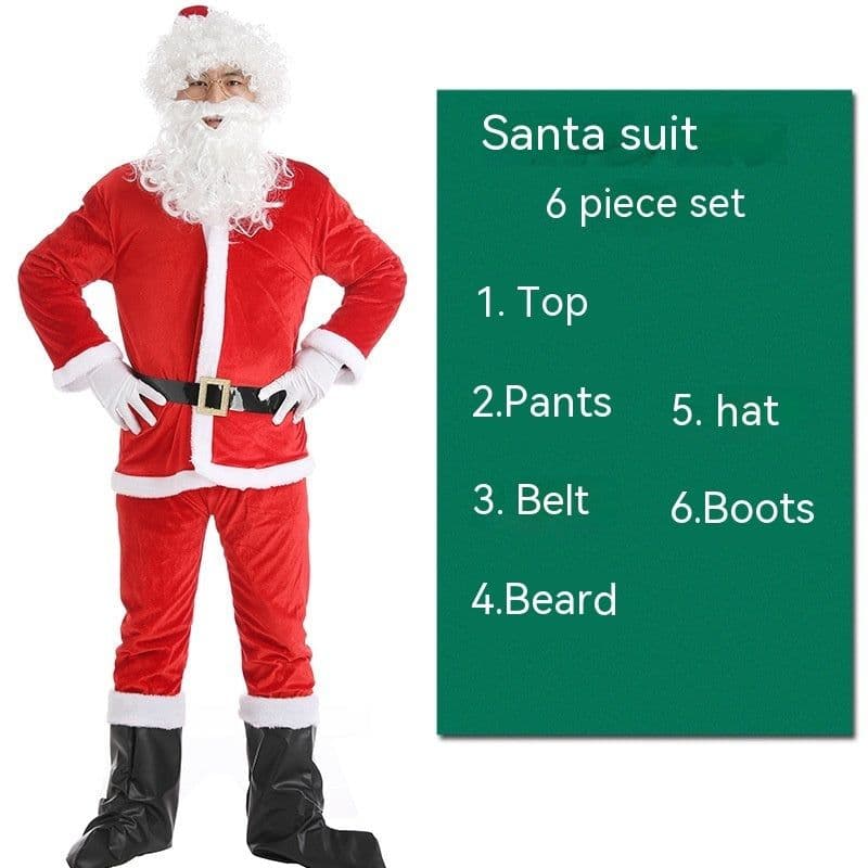 image-Christmas Costume Men's And Women's Clothing Full Set Performance Costume