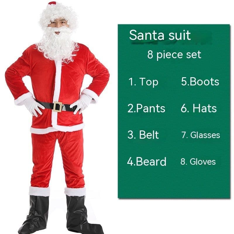 image-Christmas Costume Men's And Women's Clothing Full Set Performance Costume