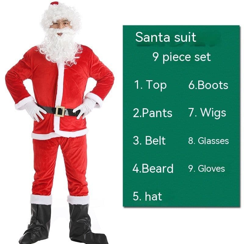 image-Christmas Costume Men's And Women's Clothing Full Set Performance Costume