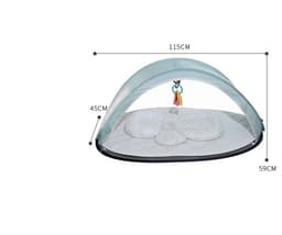 image-Folding breathable mosquito net in bb crib