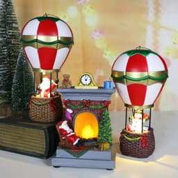 image-Christmas Resin Christmas Luminous Old Man Snowman Decoration Ornaments