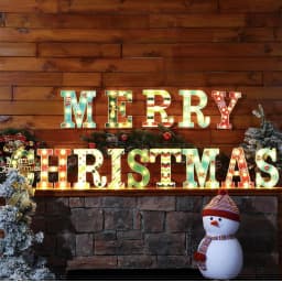 image-Color Printing Led Merry Christmas Letter Lights