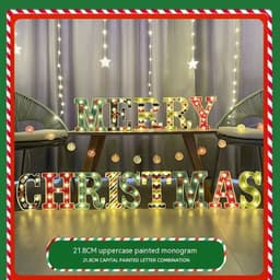 image-Color Printing Led Merry Christmas Letter Lights