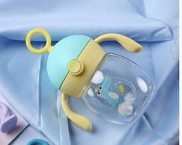 image-499 spring and summer TRITAN material infant high-end cup antenna baby straw cup learn to drink cup anti-fall