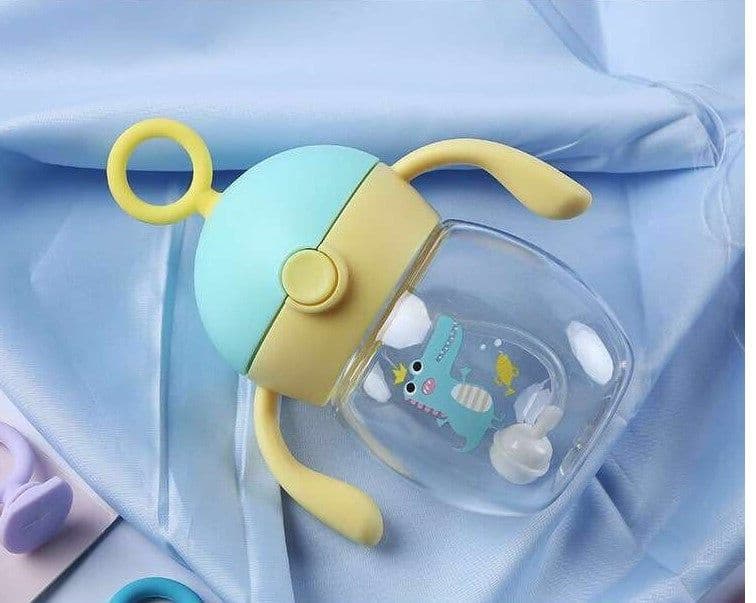 image-499 spring and summer TRITAN material infant high-end cup antenna baby straw cup learn to drink cup anti-fall