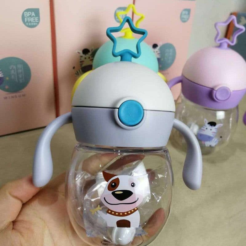 image-499 spring and summer TRITAN material infant high-end cup antenna baby straw cup learn to drink cup anti-fall