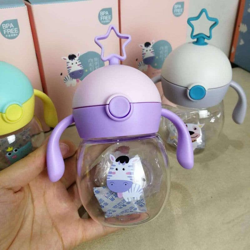 image-499 spring and summer TRITAN material infant high-end cup antenna baby straw cup learn to drink cup anti-fall