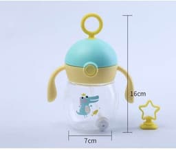image-499 spring and summer TRITAN material infant high-end cup antenna baby straw cup learn to drink cup anti-fall