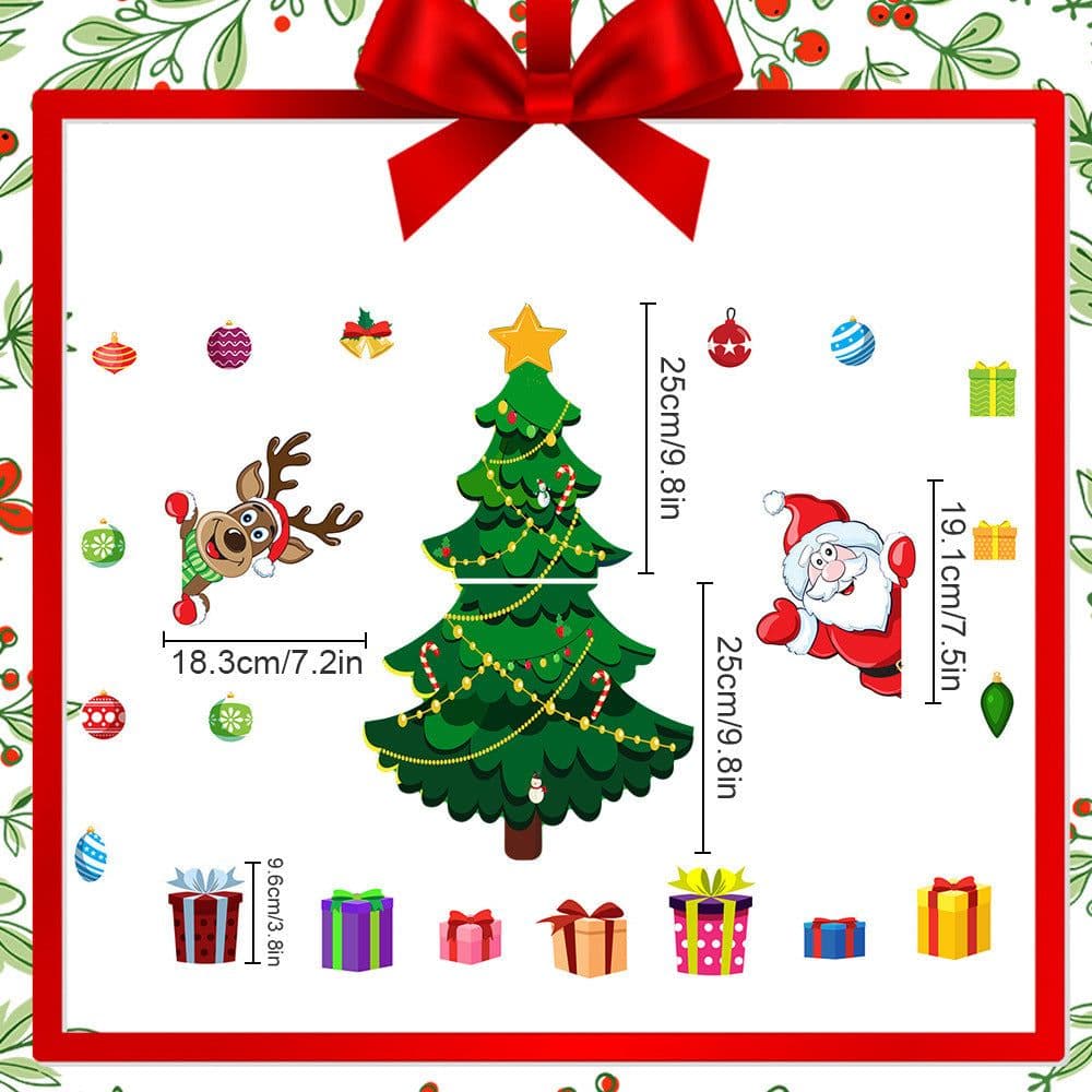 image-Christmas Decoration Refrigerator Sticker Set