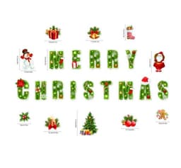 image-Christmas Decoration Refrigerator Sticker Set