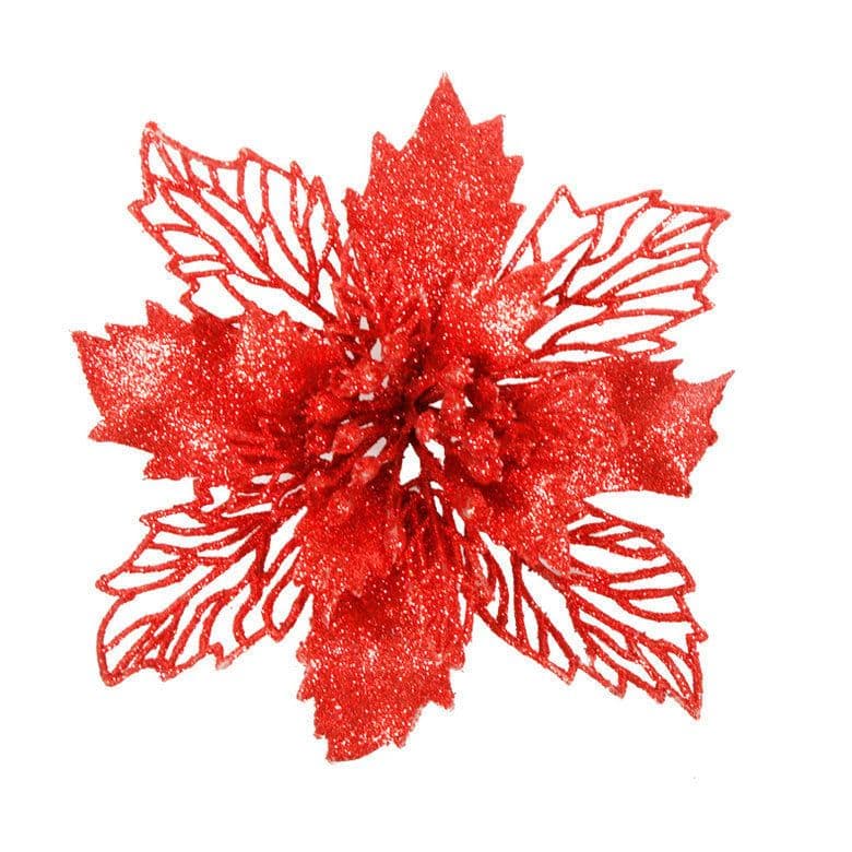 image-Christmas decorations canes hollowed out Christmas flowers