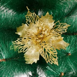 image-Christmas decorations canes hollowed out Christmas flowers