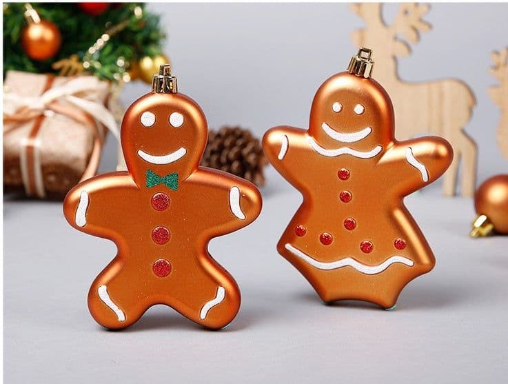 image-Christmas Ornaments Cute Gifts Reindeer Balls Stars Gingerbread Man Christmas Pendant Ornaments Charm