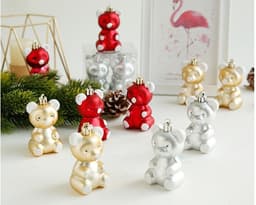 image-Christmas Ornaments Cute Gifts Reindeer Balls Stars Gingerbread Man Christmas Pendant Ornaments Charm