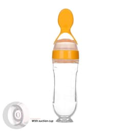 image-Safe Newborn Baby Feeding Bottle Toddler Silicone Squeeze Feeding Spoon Milk Bottle Baby Training Feeder Food Supplement