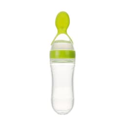 image-Safe Newborn Baby Feeding Bottle Toddler Silicone Squeeze Feeding Spoon Milk Bottle Baby Training Feeder Food Supplement