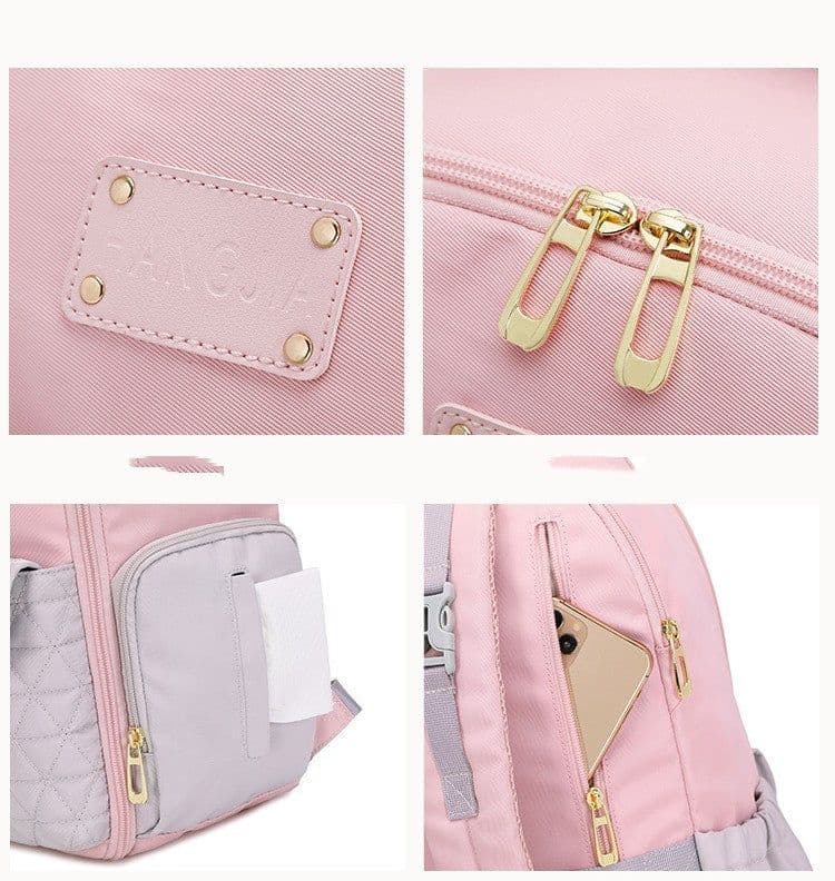 image-Mummy Bag Large Capacity Multi-pocket Baby Diaper Bag Backpack