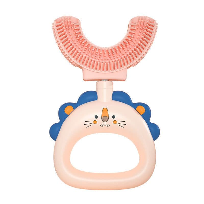 image-Children's U-shaped Silicone Toothbrush