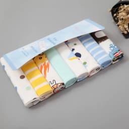 image-Newborn Cotton Gauze Saliva Towel Foreign Trade Baby Feeding Towel 8 Packs